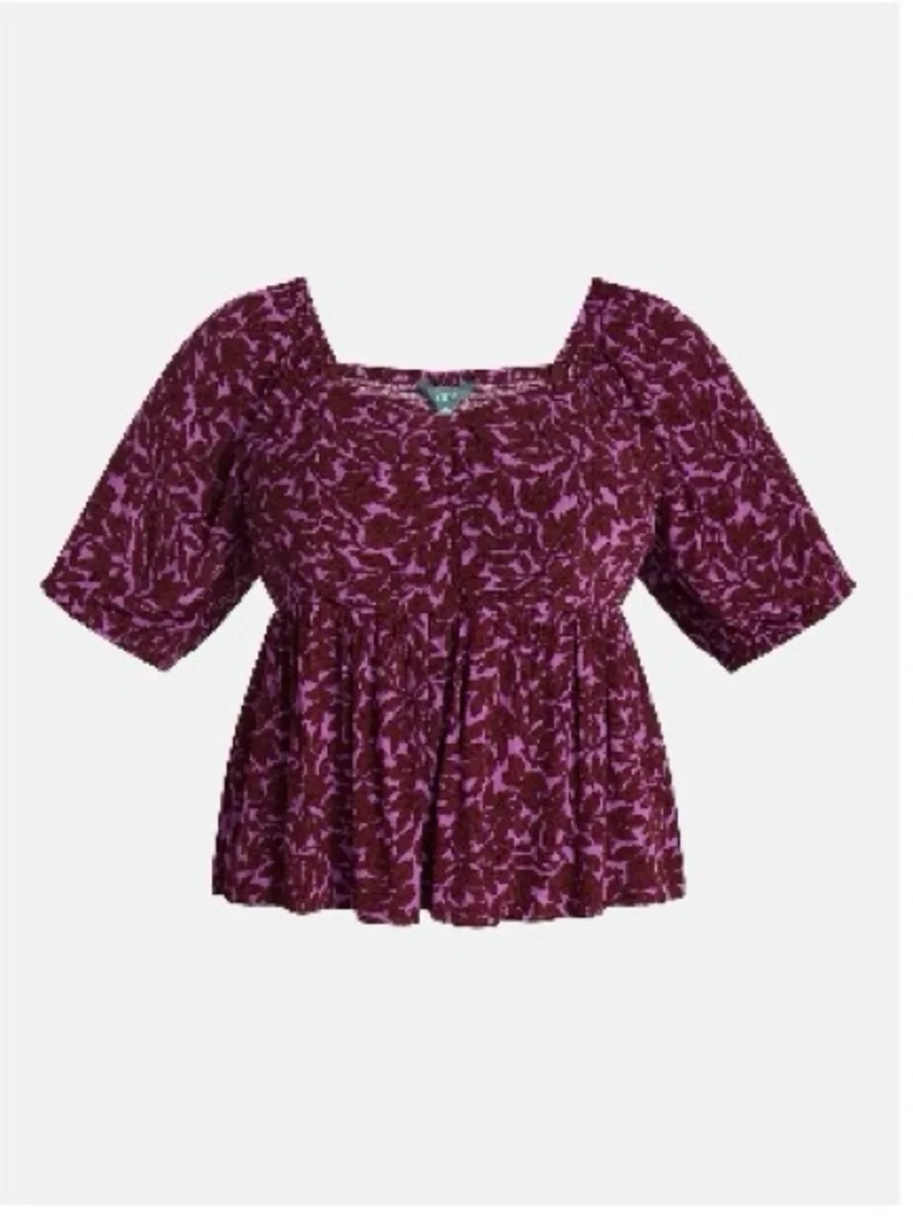 Terra & Sky  Floral Peplum Blouse - Picture 5 of 7